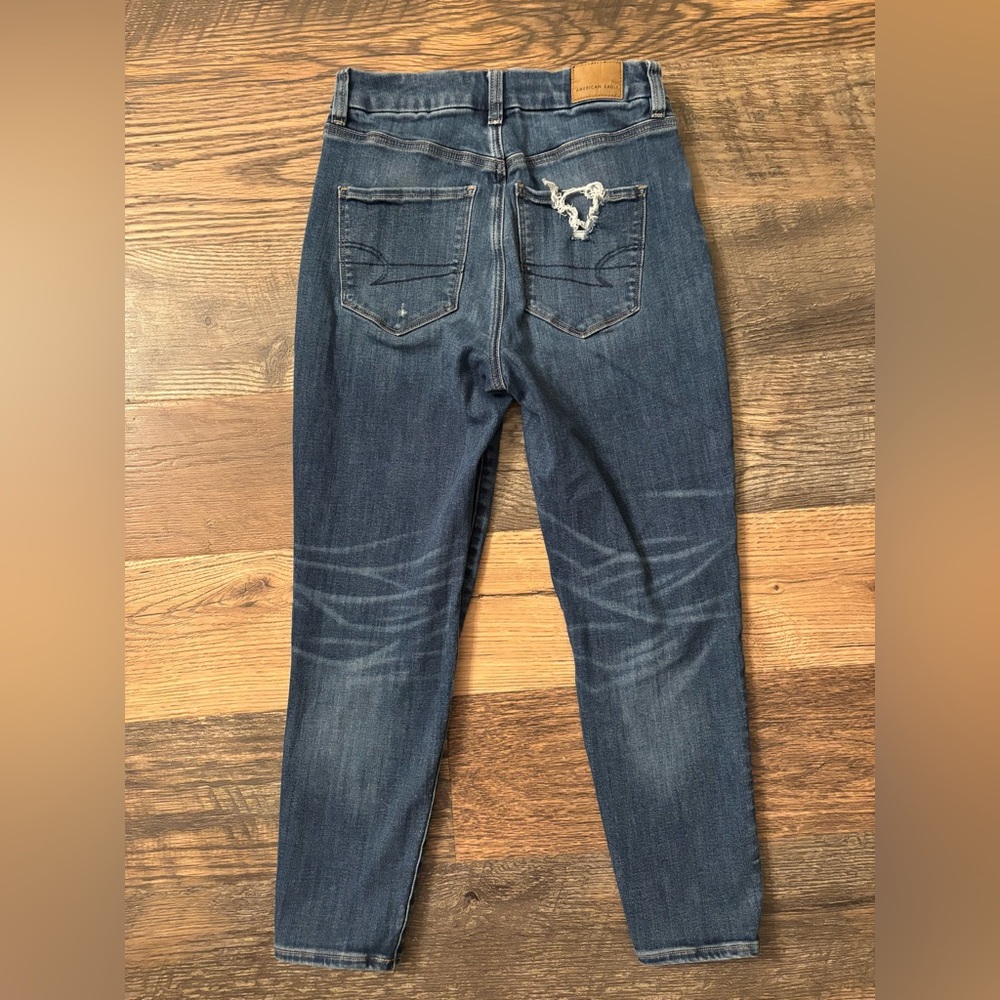 American Eagle Next Level Stretch Super Hi-Rise Jegging Jeans Sz4 Short Curvy - Picture 6 of 8